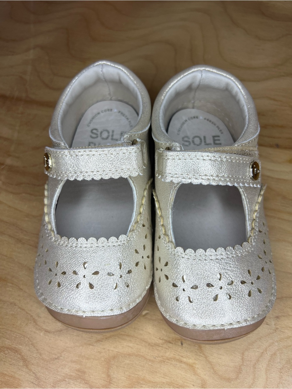 Sole Play Light Gold Mary Jane Shoes